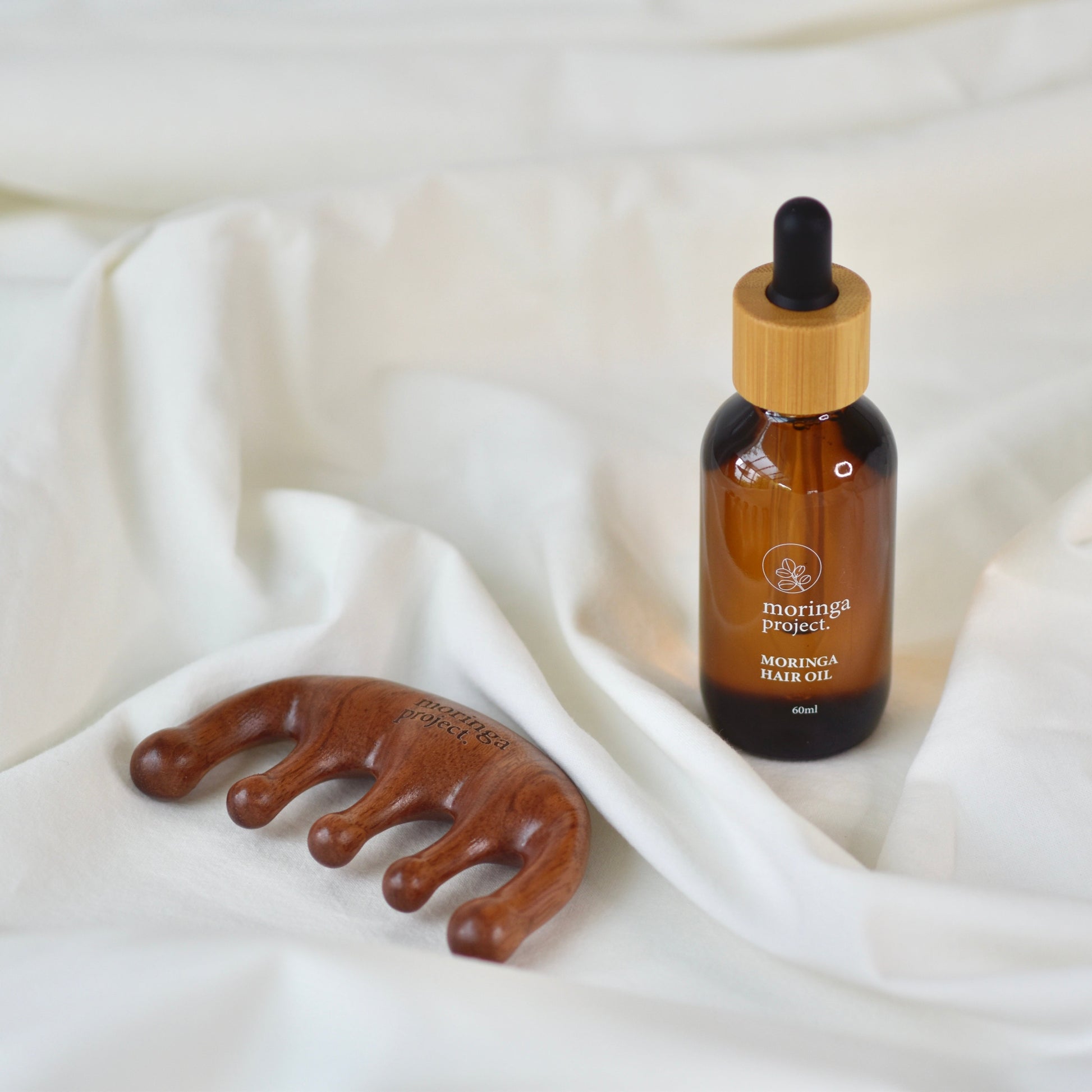 Moringa Hair Oil with Scalp Massager
